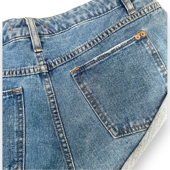 Free People - Denim Mini Cutoff Shorts - Picture 6 of 9